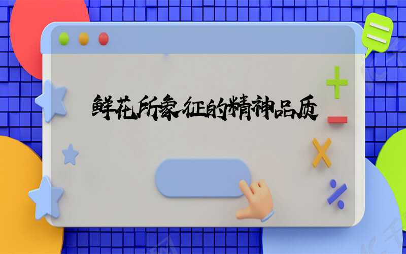  鲜花所象征的精神品质